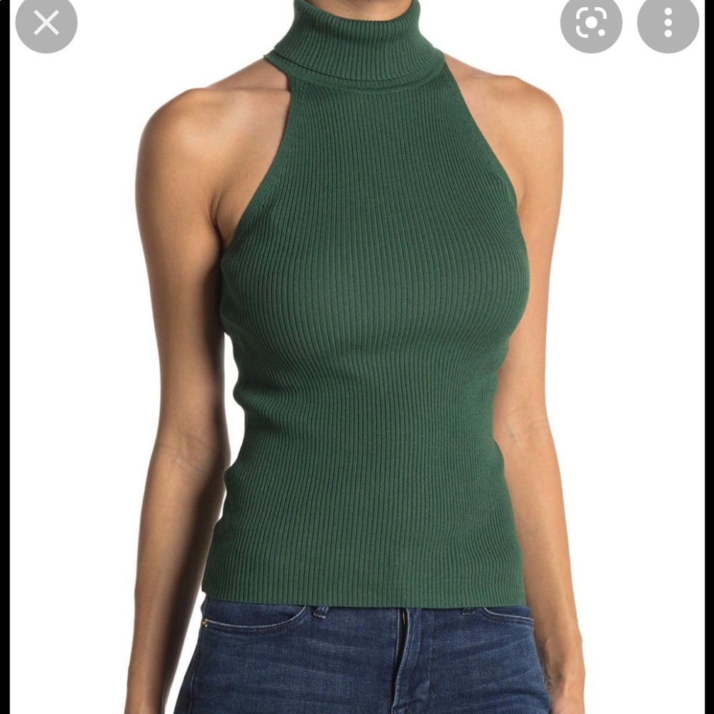 Joe’s Jeans Mock Neck Sleeveless Ribbed Tank